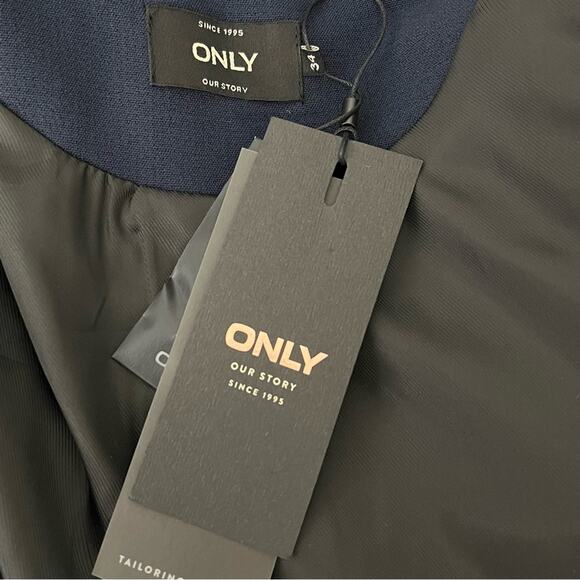 ONLY x ASOS Womens Size 6 Navy Jemina Military Jacket NWT Short Blazer EU 34 - Picture 9 of 13